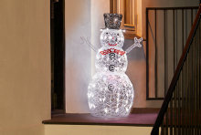 Snømann akryl med 80 LED H90 cm 